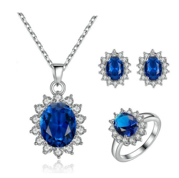 Sunflower Jewelry Set - Necklace Ring Stud Earrings Sparkle Like Sunshine!