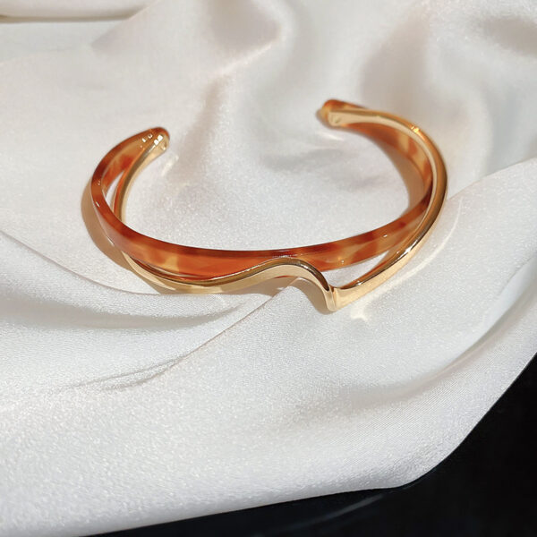 Metal White Shellfish Plate Bracelet For Women Opening Adjustable 2 Layers - Image 6