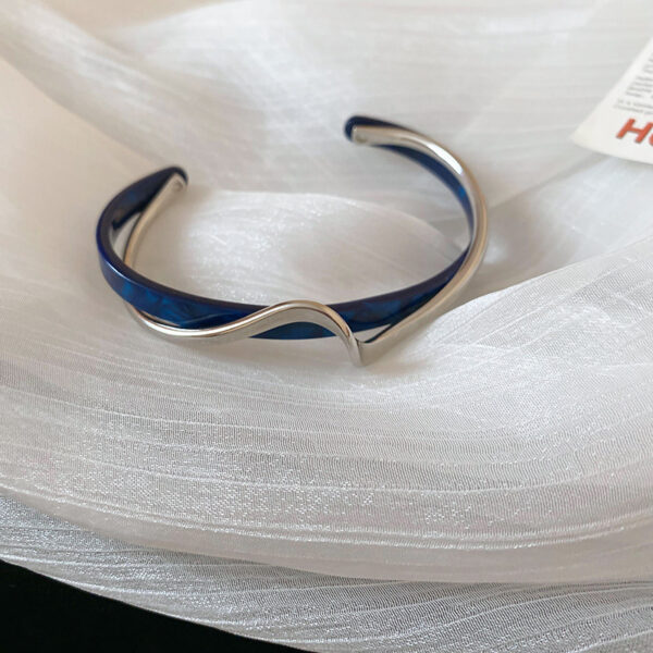 Metal White Shellfish Plate Bracelet For Women Opening Adjustable 2 Layers - Image 3