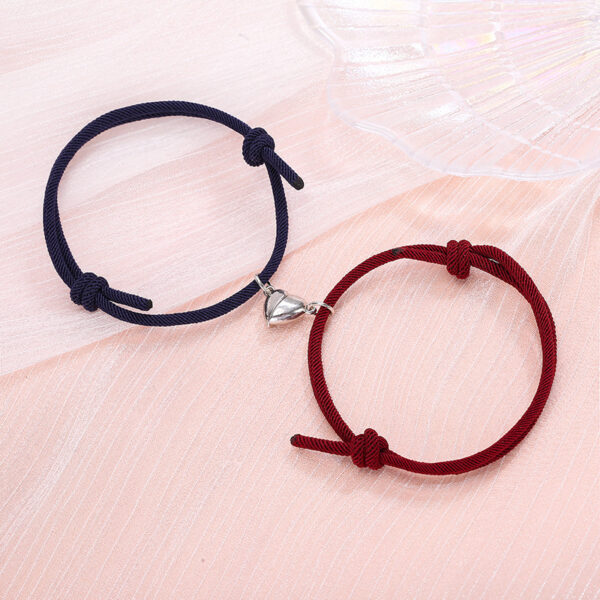 Simple Alloy Love Magnets Attracting Couple Bracelets - Image 10