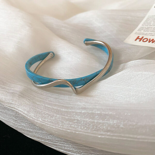 Metal White Shellfish Plate Bracelet For Women Opening Adjustable 2 Layers - Image 8